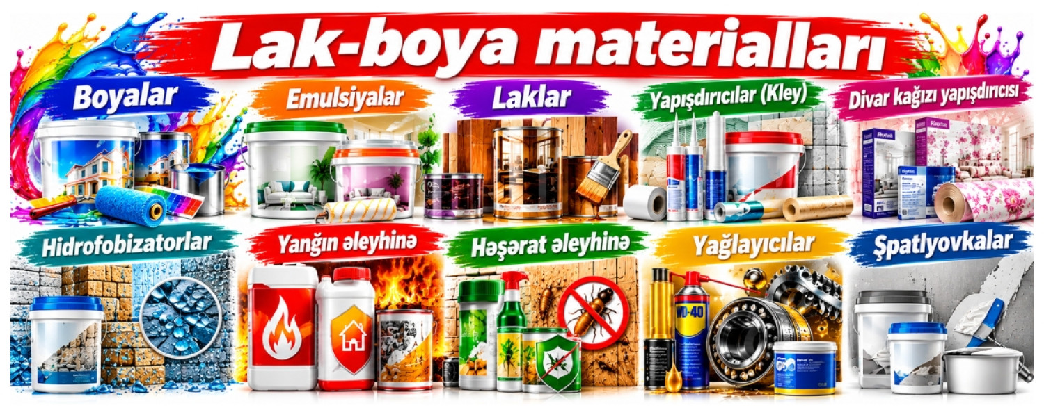 Boyalar, emulsiyalar və kimyəvi maddələr