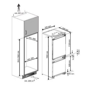 Встраиваемый холодильник Hotpoint HBT 20I-1
