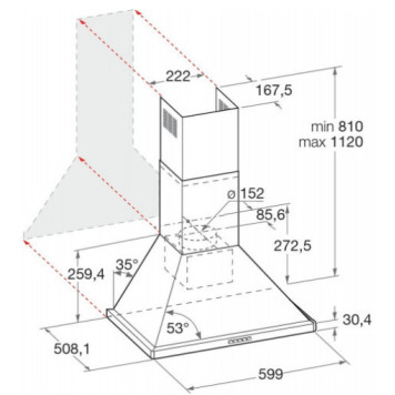 Aspirator Hotpoint-Ariston HHPN 6.4F AM AN/HA-1