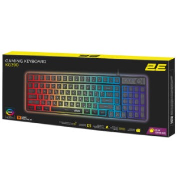 Klaviatura 2E GAMING KG390, 100 клавиш, USB-A/WL/BT, EN/UA-2