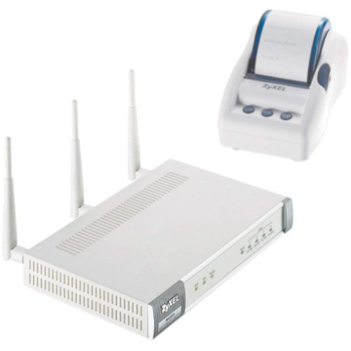 Wi-Fi router ZyXEL N4100 + üç düyməli printer