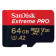 Карта памяти Sandisk Extreme Pro 64GB microSDXC class 10 (SDSQXCU-O64G-GN6MA)