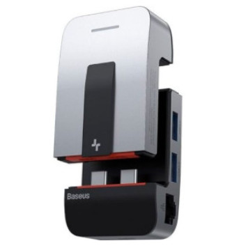 Адаптер Baseus Adapter Dual USB-C to 2хUSB+RJ45+HDMI+3.5mm (CAHUB-AJ0G)