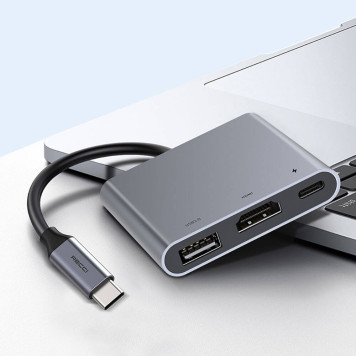 Recci RH05 Type-C To Type-C PD100W/HDMI 4K@30Hz/USB3.0 Поддерживаемый 3-в-1 концентратор-репликатор-2
