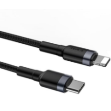 Кабель Type-C на Lightning Baseus Cafule 18W 1м CATLKLF-G1