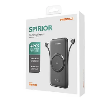 Внешний аккумулятор Recci Cable+Wireless RPB-N28 10000 mAh-2