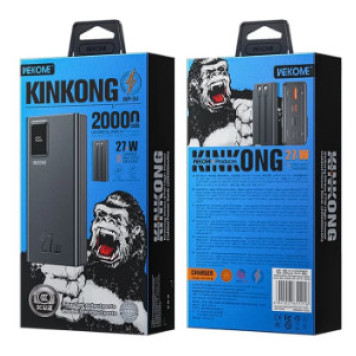Зарядный внешний аккумулятор с 2 кабелями WEKOME WP-94 Kinkong Dinba 27 Вт-2