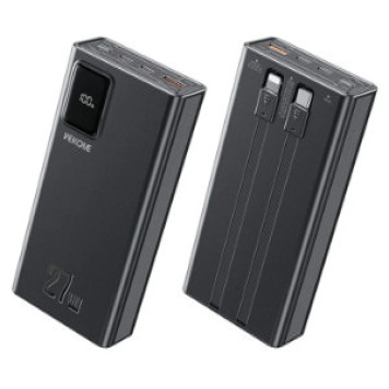 Зарядный внешний аккумулятор с 2 кабелями WEKOME WP-94 Kinkong Dinba 27 Вт