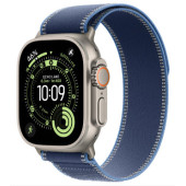 Smart saat Apple Watch Ultra 3 GPS + Cellular 49mm Natural Titanium Case with Blue/Bright Blue Trail Loop - M/L