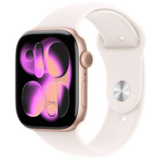 Smart saatlar Apple Watch Series 11 GPS 46mm Rose Gold Aluminium Case with Light Blush Sport Band - M/L