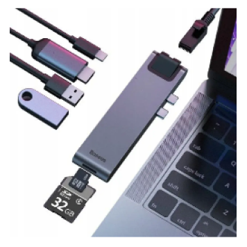 Адаптер Baseus Thunderbolt C+Pro (CAHUB-L0G) -1