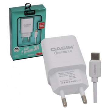 Сетевое зарядное устройство CASIM Q701 2 in 1 Fast Charge MicroUSB 3A-1