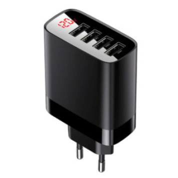 Сетевое зарядное устройство Baseus Mirror Lake Digital Display 4xUSB-1