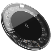 Telefon üçün simsiz şarj cihazı 15W sürətli Baseus Sadə Yenilənmiş Versiya - Qara/Şəffaf (WXJK-BA02) Telefon üçün simsiz şarj cihazı 15W sürətli Baseus Sadə Yenilənmiş Versiya - Qara/Şəffaf (WXJK-BA02)