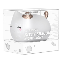 Ночник Baseus Cute Series Kitty Silicone - Белый (DGAM-A02)