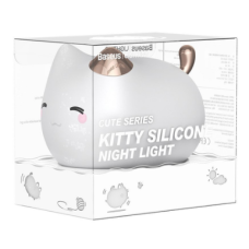 Ночник Baseus Cute Series Kitty Silicone - Белый (DGAM-A02)