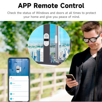 Simsiz qapıların açılması və bağlanması sensoru Tuya Wi-Fi-6