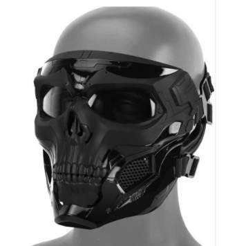 Tənzimlənən baş bandı ilə plastik kəllə maskası-1