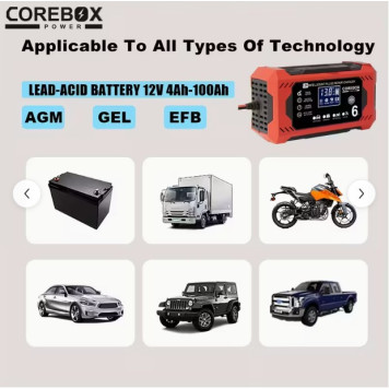 12V Batareya üçün 12V 6A Soket Ağıllı Batareya Şarj Cihazı-2