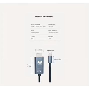 USB C к HDTV Адаптер с Поддержкой 4K-3