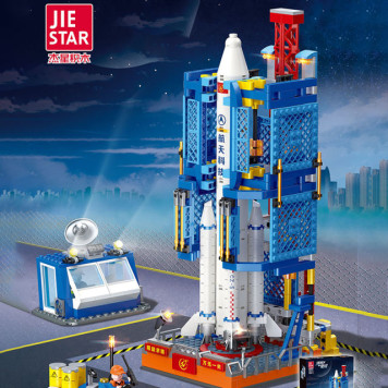 Construction JieStar 59011 Moc Technic Space Launch Center 