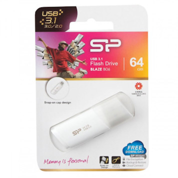 Флешка Silicon Power Blaze B06 64GB White USB 3.0