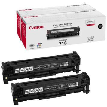 Комплект тонер-картриджей Canon 718 2 шт.  Black 2662B005