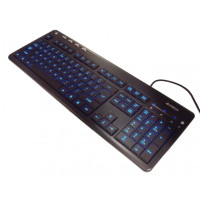 Клавиатура A4 KD-126-1 Black X-Slim LED blue BlackLight 