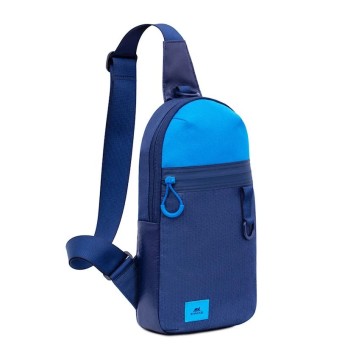 Kişilər üçün portfel çanta Rivacase 5312, poliuretan/polyester, göy