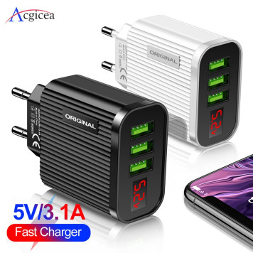 USB şarj cihazı Max 3A  15 w displeyli USB şarj cihazı Max 3A-1