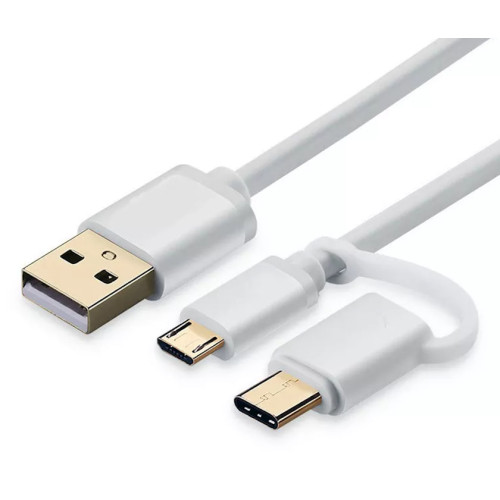 Кабель USB Xiaomi 2 in 1 Micro USB Type-C Cable , Белый