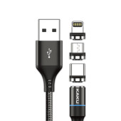 3-ü 1-də maqnit kabeli  Kaku KSC-234 USB Type-C / Lightning / MicroUSB 1m