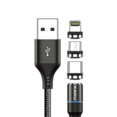 Магнитный кабель 3 в 1 Kaku KSC-234 USB Type-C / Lightning / MicroUSB 1m