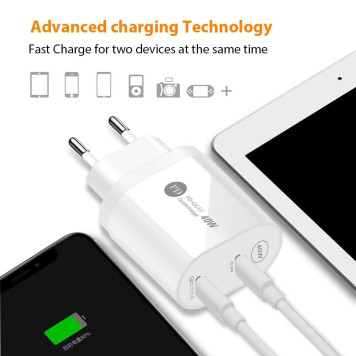 Сетевое зарядное устройство Baseus Bojure SeriesType-C PD-U quick charge charger EU 32W set White (TZTUN-BJ02)-2