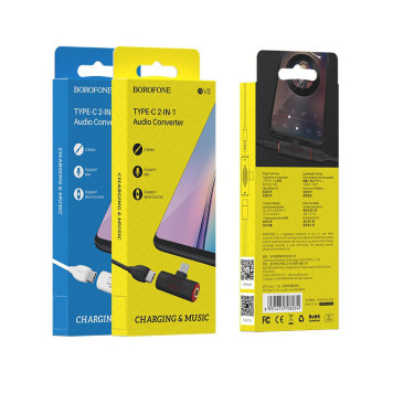  Аудиоконвертер USB-C в USB-C и разъем 3,5 мм BV8 bv8-2-in-1usb