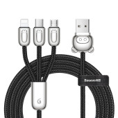 Kabel USB Baseus Halo 3-ü 1-də Micro+Lightning+Type-C (CAMLT-PG01)