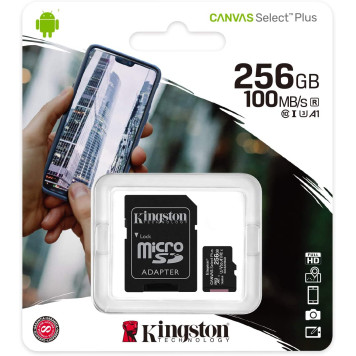 Yaddaş kartı KINGSTON 256G microSD Select Pls 100R C10  SDCS2/256GB-N