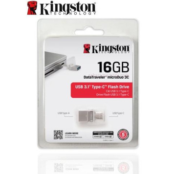 Память Flash  Kingston DataTraveler MicroDuo 3C 64 GB (USB C-Type 3.1) DTDUO3C/64GB-N-2