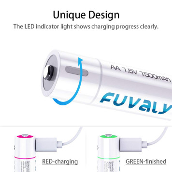 USB vasitəsilə doldurula bilən AAA Litium Batareyalar  001-1