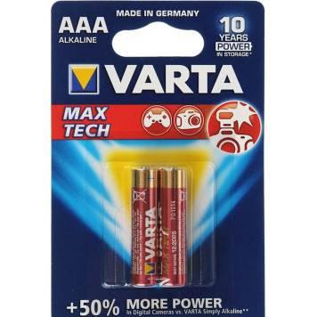 Батарейка Varta Max Tech 4703 LR03 AAA 1.5 V, 2 шт