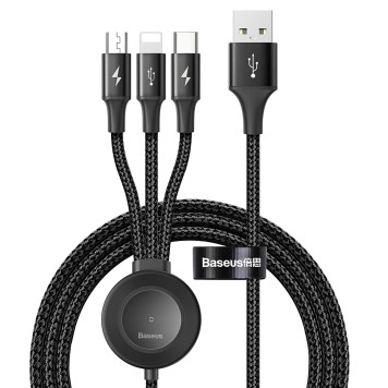 Kabel USB Baseus Star Ring Series Four-in-one Wireless Charging Cable USB For M+L+T+AppleWatch-2