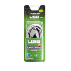 Кабель USB Terminator AM/AF, Белый