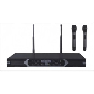 A-25U1 Беспроводной UHF Микрофон Dual LCD + Touch Screen (2 микрофона)